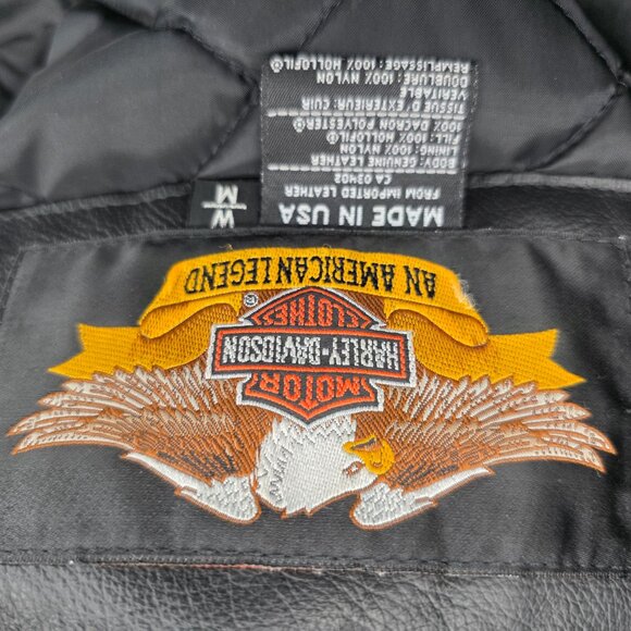 Vintage Harley Davidson Leather Biker Jacket Womens M Fringe Concho USA Made - Picture 14 of 15